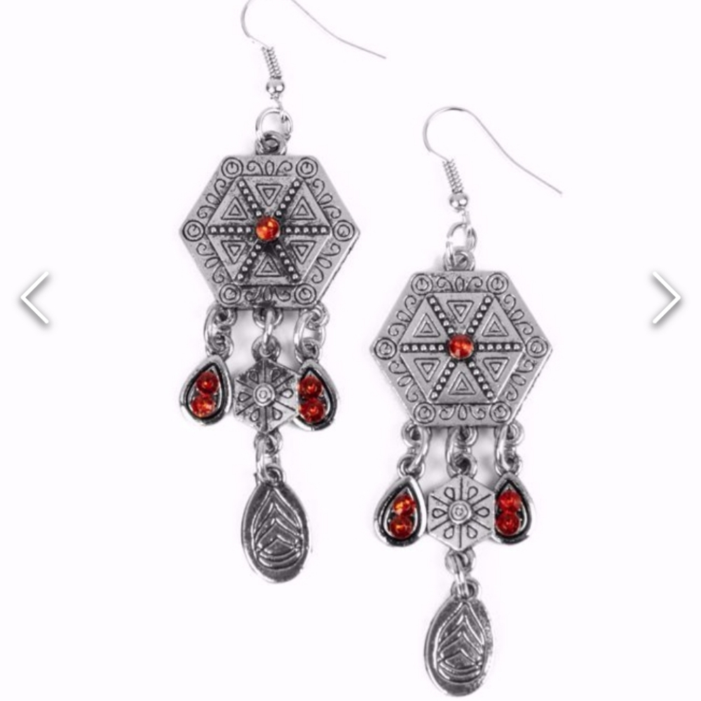Dreamcatcher  Delight Orange Earrings SALE